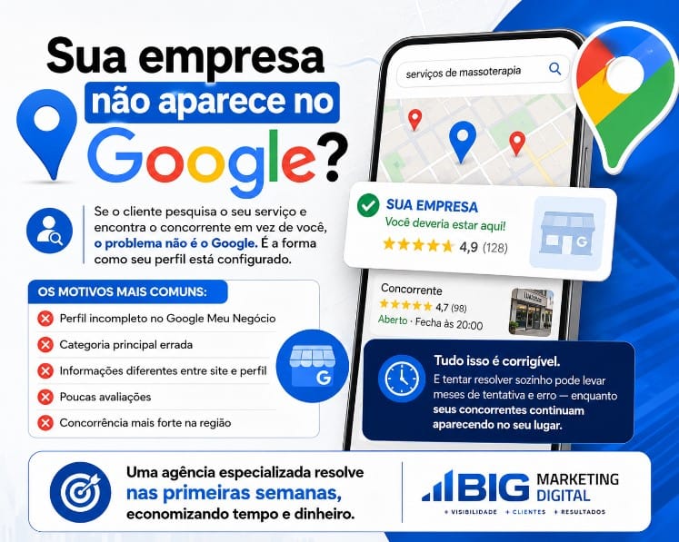Minha empresa não aparece no mapa do Google